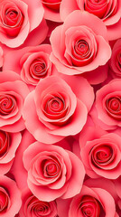 Poster - Beautiful arrangement of pink roses showcasing intricate petals and rich colors, perfect for decoration or gifting