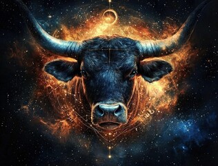 Wall Mural - Horoscope Insights Featuring the Taurus Constellation