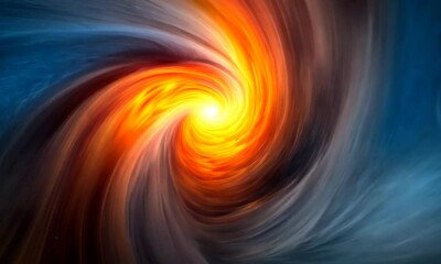 Wall Mural - A vibrant swirl of colors resembling a cosmic or abstract phenomenon.