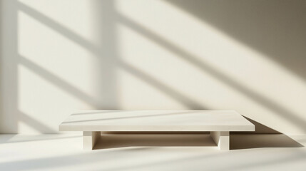 Poster - Clean and Soft Edged 3D Product Stand in Minimalist Light Setting