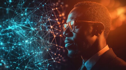 Poster - Abstract Technology Background with Big Data Concept and Profile