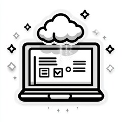 Poster - Cloud data syncing to laptop.
