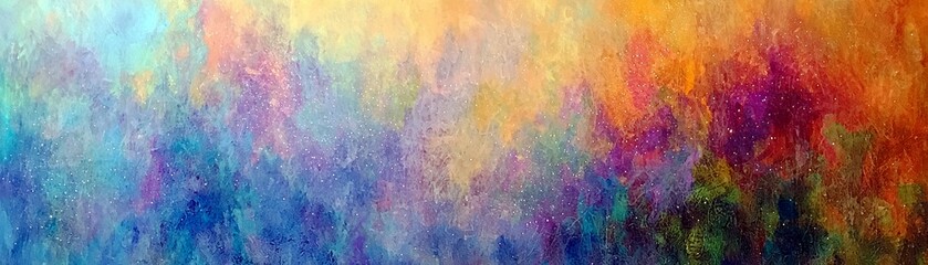 Poster - Abstract colorful texture with vibrant hues of orange, blue, and purple creating a beautiful blended background for artistic projects and design elements