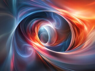 Poster - A swirling abstract design with vibrant colors creating a sense of depth and motion.