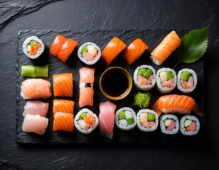 Wall Mural - sushi on a plate