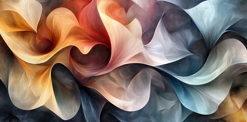 Poster - A vibrant abstract swirl of colors and textures, evoking movement and emotion.