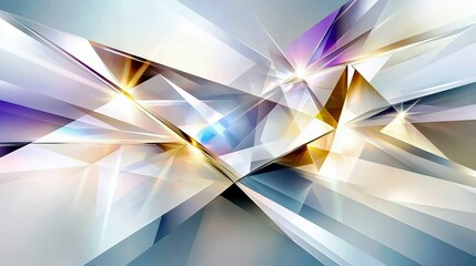Poster - Colorful abstract background with geometric shapes and light flare effects creating dynamic textures in a modern design aesthetic