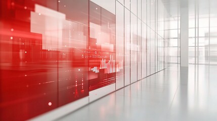 Poster - Abstract Red and White Presentation for Corporate Business Space