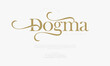 © fourmonths - Dogma typography beauty fashion elegant minimalist serif italic fonts decorative wedding vintage retro logos. Minimal luxury font alphabet logo. Vector illustration