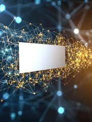 Poster - Abstract Digital Background with Glowing Connections and Framework