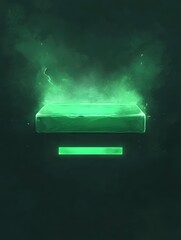 Poster - Futuristic Neon Green Design with Abstract Light Effects Background