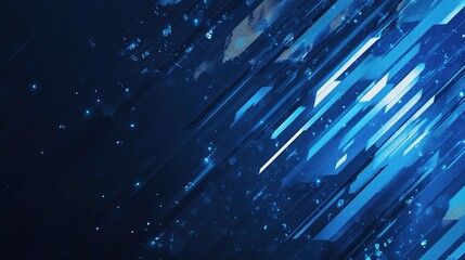 Poster - Abstract Financial Growth Background with Blue Color Scheme