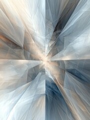 Poster - Abstract Geometric Design with Soft Colors and Dynamic Shapes