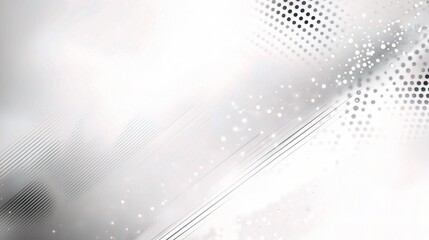 Poster - Abstract White and Gray Background with Halftone Dots Design