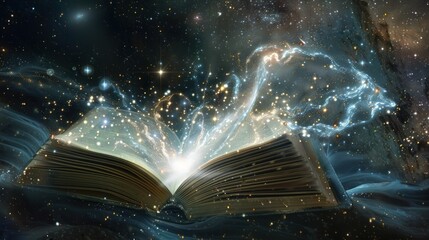 Poster - Open Book with Galaxy