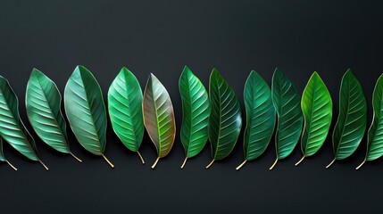 Poster - Greenery palms idea. A beautiful array of green leaves showcasing nature's diversity and vibrancy.