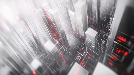 Poster - Abstract Finance Background in Grey Tones for Creative Projects