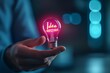 © ZeNDaY - Illuminated idea concept closeup of light bulb business setting creative environment