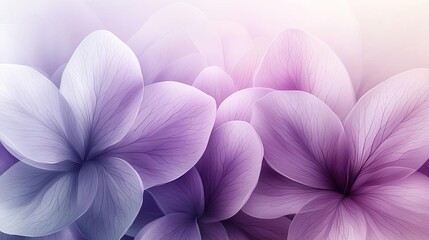 Poster - Pastel floral idea. Beautiful purple and pink floral background with soft gradients and delicate petals.