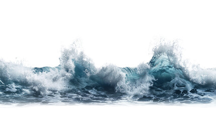 Poster - Dynamic wave of sea water isolated transparent background