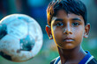 © Indian People Images - A young Indian boy learns valuable life lessons through football, cultivating important values such as teamwork, discipline, and sportsmanship that will serve him well both on and off the pitch.