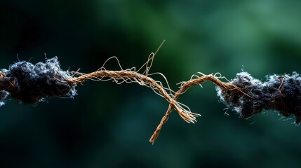 Poster - Tension in nature a delicate thread snapping close-up photography abstract background intimate environment