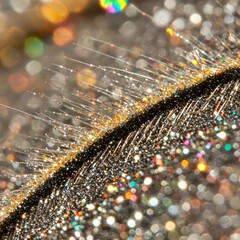 Poster - Sparkling Abstract Background with Colorful Bokeh and Glimmering Lights