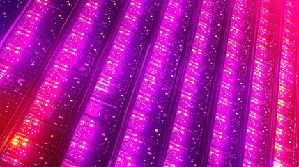 Poster - Abstract Futuristic Digital Background with Neon Lights and Patterns