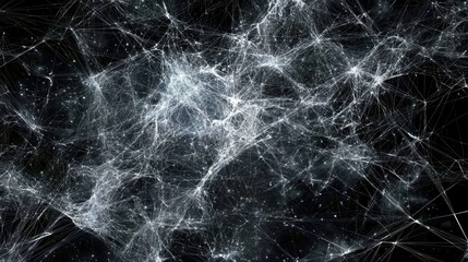 Poster - Abstract Visualization of Digital Connections and Cosmic Structures