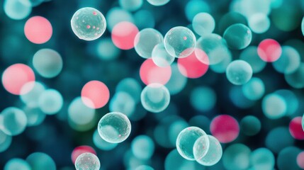 Poster - Colorful Abstract Background of Floating Bubbles and Circles