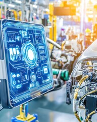 Poster - Advanced Technology Interface in a Modern Automotive Workshop