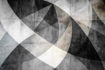Poster - Monochrome abstract geometric wall art featuring curved patterns, ideal for modern and sophisticated interior design.