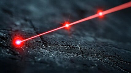 Poster - High-Tech Red Laser Beams Illuminating a Dark Surface with Stunning Precision