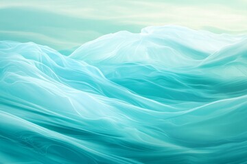 Wall Mural - A blue ocean with a white wave. The wave is very large and has a lot of detail