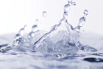 Poster - A splash of water is captured in a photo, with the water droplets creating a sense of movement and energy