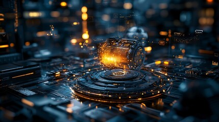 Leinwandbilder - Innovative business setup transforming the dynamic landscape of technology digital environment futuristic concept