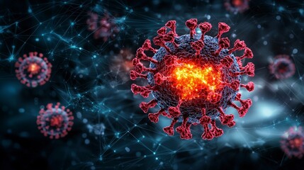 Poster - Analyzing covid-19 impact through a glowing digital graph in a virtual environment