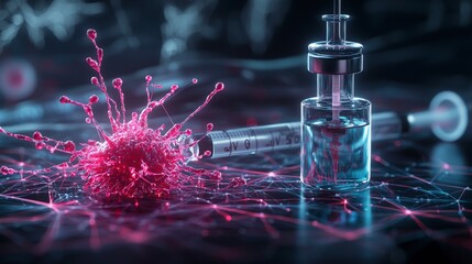 Poster - High-tech digital laboratory insights into revolutionary vaccine development and medical visualization