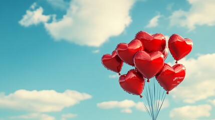 Aufkleber - Happy Valentine's Day with Heart Balloons