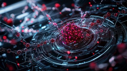 Leinwandbilder - Ai algorithms analyzing data patterns in a high-tech environment visual representation of neural networks