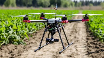 Poster - Innovative drone technology for crop monitoring in agriculture aerial photography for rural farming