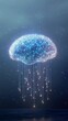 © Narongsag - Futuristic 3D Neural Network Brain Hologram  Glowing Blue Circuitry  Dark Background