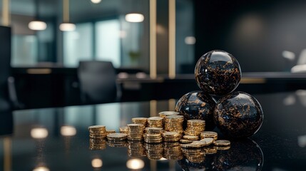 Poster - Financial wealth management strategies modern office space visual finance content professional environment strategic overview