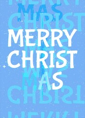 Poster - Animated Christmas poster with the inscription Merry Christmas