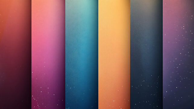Vector gradient background set with different color textures
