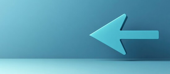 Poster - 3D Arrow Pointer on Minimalist Background Symbolizing Change Progress and Opportunity for Text Insertion