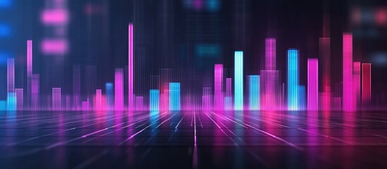 Poster - Vibrant Bar Chart Displaying Business Investment Trends with Copyspace for Financial Analysis and Strategy Development