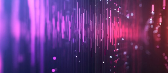 Aufkleber - Holographic Sound Wave Visualization in Vibrant Colors with Space for Custom Text and Design Elements