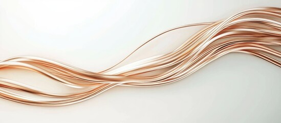 Poster - copper wire connection abstract design with flowing lines for electrical systems featuring ample spa