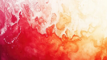 Poster - Vibrant abstract watercolor background in warm tones ideal for banners and presentations with space for text and artistic designs.